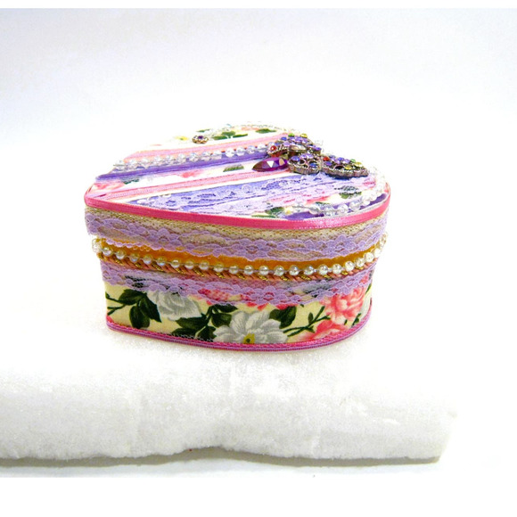 Handcrafted Keepsake Jewelry Trinket Mementos Storage Box Journal + Potpourri - Picture 6 of 9